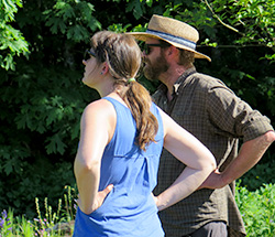 Kristen and James Miskelly at Saanich Native Plants. Native plants bring valuable benefits to farms.