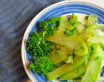 Sautéed chayote squash with parsley. Cooking with Chayote Squash
