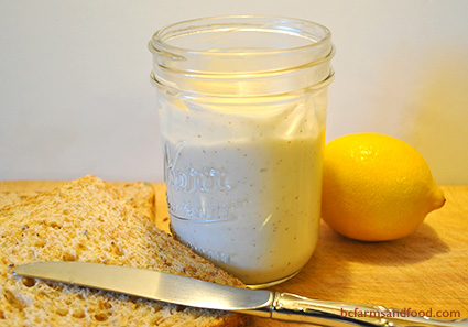 A jar of eggless vegan mayonnaise
